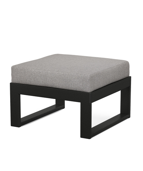 EDGE Modular Ottoman - Black/Grey Mist