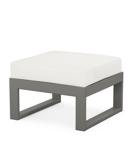 EDGE Modular Ottoman - Slate Grey/Natural Linen