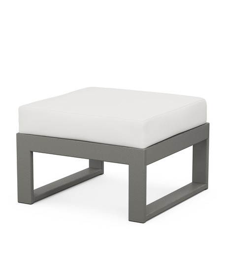 EDGE Modular Ottoman - Slate Grey/Natural Linen
