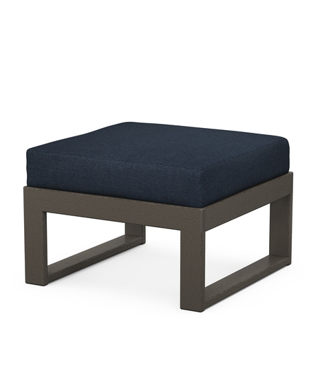 EDGE Modular Ottoman - Vintage Coffee/Marine Indigo