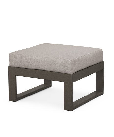 EDGE Modular Ottoman - Vintage Coffee/Weathered Tweed