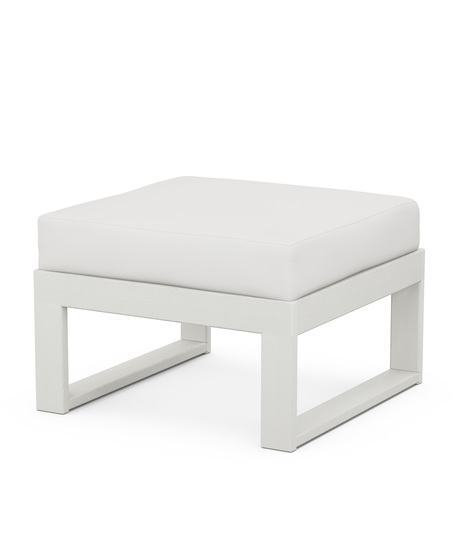 EDGE Modular Ottoman - Vintage White/Natural Linen