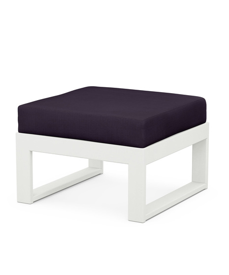 Featuring sleek, angular lines, this deep seating ottoman features an all-weather cushion covered in high-performance outdoor fabric.