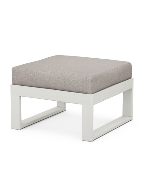 Featuring sleek, angular lines, this deep seating ottoman features an all-weather cushion covered in high-performance outdoor fabric.