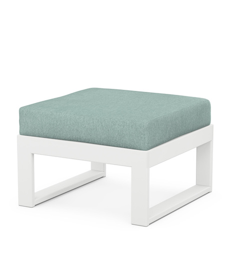 EDGE Modular Ottoman - White/Glacier Spa