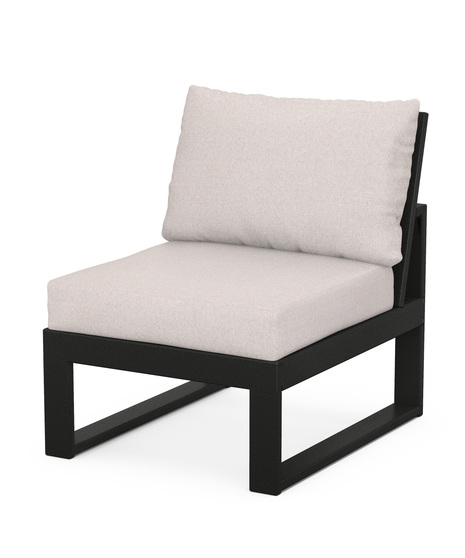 EDGE Modular Armless Chair - Black/Dune Burlap