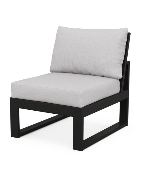 EDGE Modular Armless Chair - Black/Granite