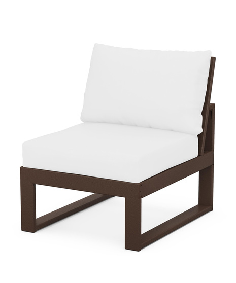 EDGE Modular Armless Chair - Mahogany/Natural