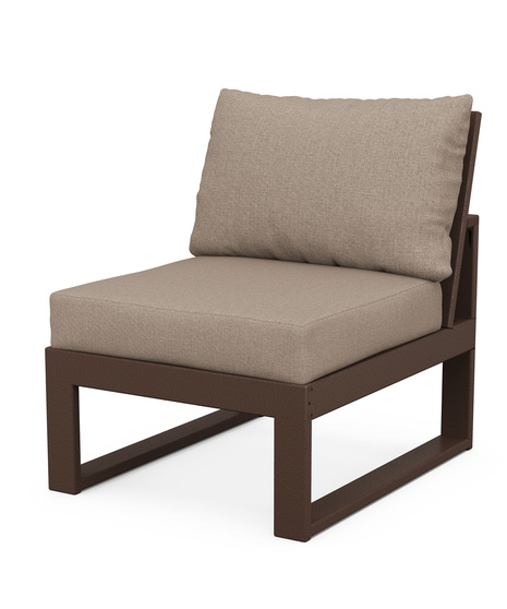 EDGE Modular Armless Chair - Mahogany/Sancy Shale