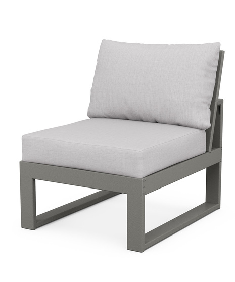 EDGE Modular Armless Chair - Slate Grey/Granite