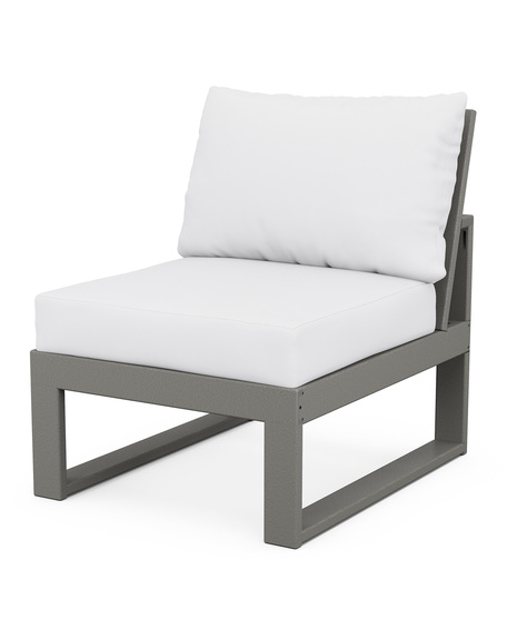 EDGE Modular Armless Chair - Slate Grey/Natural Linen