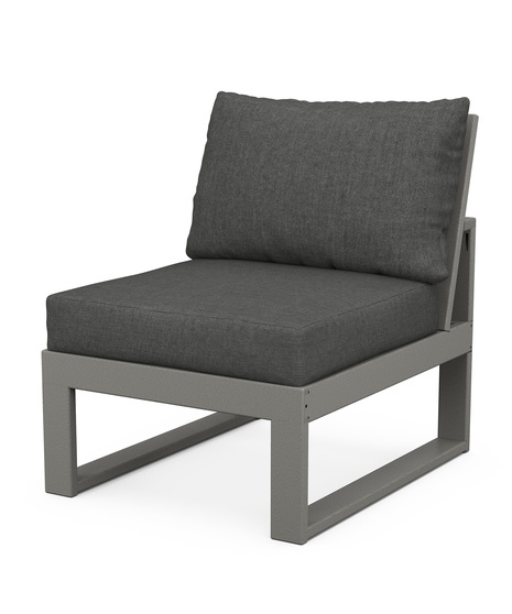 EDGE Modular Armless Chair - Slate Grey/Spectrum Carbon