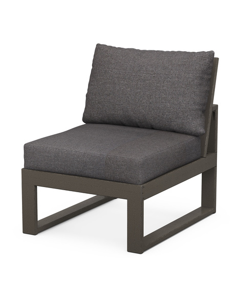 EDGE Modular Armless Chair - Vintage Coffee/Ash Charcoal