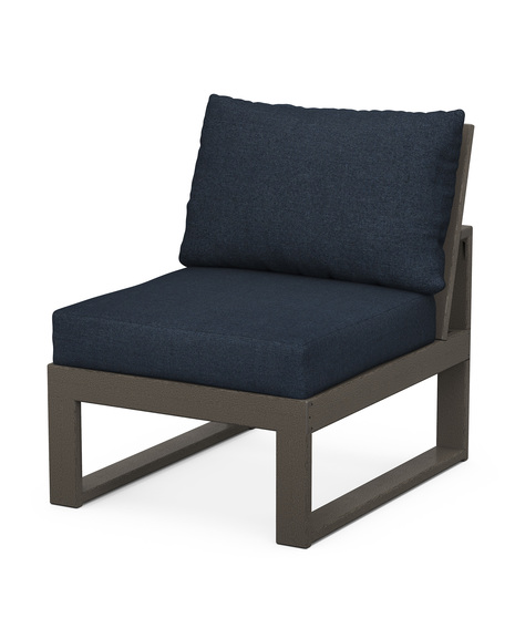EDGE Modular Armless Chair - Vintage Coffee/Marine Indigo