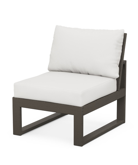 EDGE Modular Armless Chair - Vintage Coffee/Natural Linen