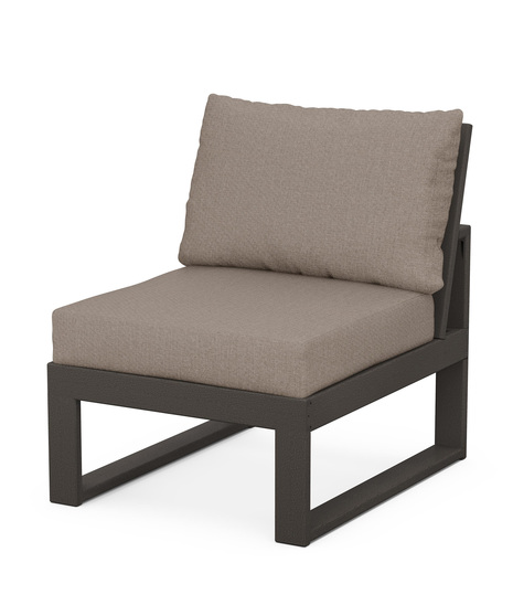 EDGE Modular Armless Chair - Vintage Coffee/Sancy Shale