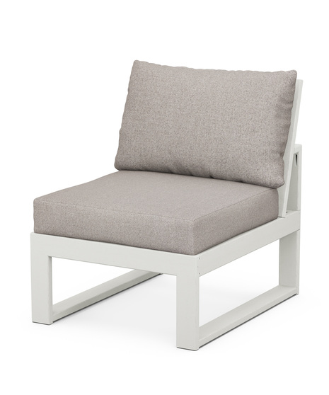 EDGE Modular Armless Chair - Vintage White/Weathered Tweed