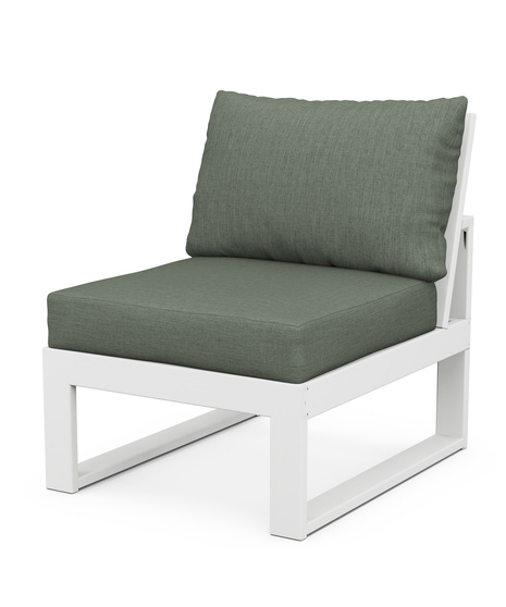 EDGE Modular Armless Chair - White/Cast Sage