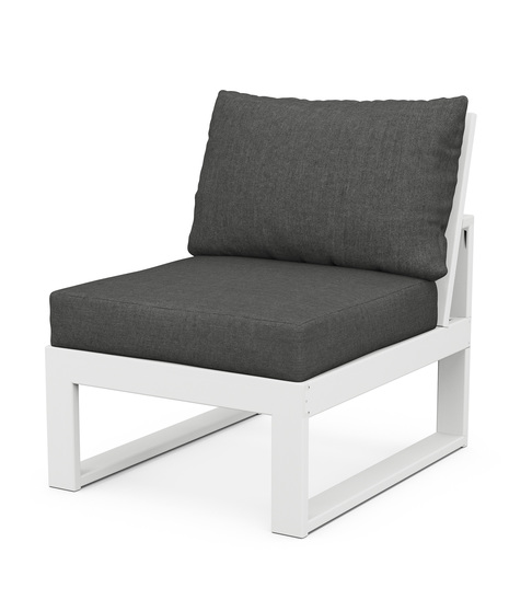 EDGE Modular Armless Chair - White/Spectrum Carbon