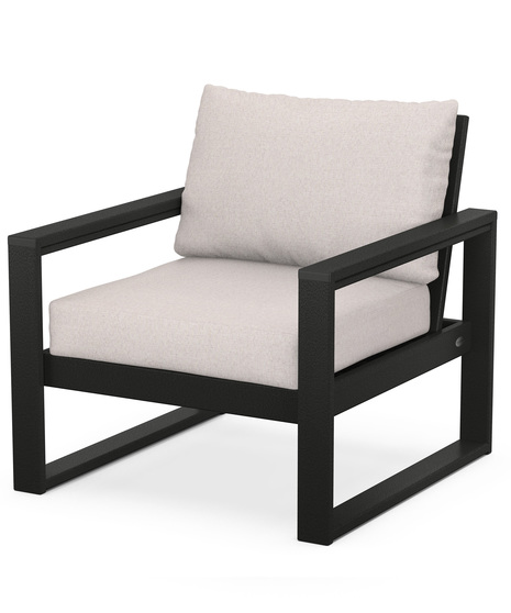 EDGE Club Chair - Black/Dune Burlap