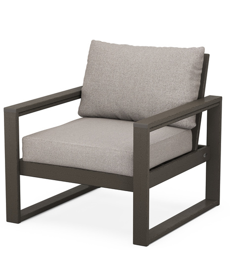 EDGE Club Chair - Vintage Coffee/Weathered Tweed