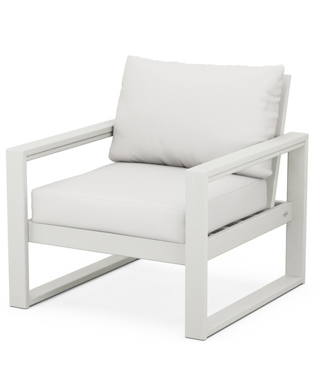 EDGE Club Chair - Vintage White/Natural Linen