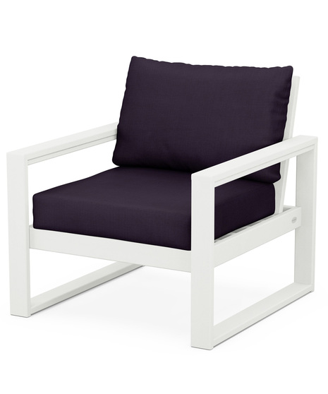 EDGE Club Chair - Vintage White/Navy