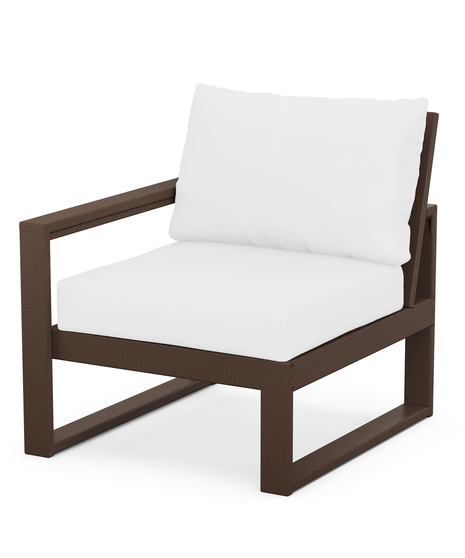 Edge Modular Left Arm Chair - Mahogany/Natural