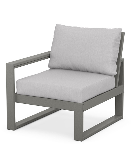 Edge Modular Left Arm Chair - Slate Grey/Granite