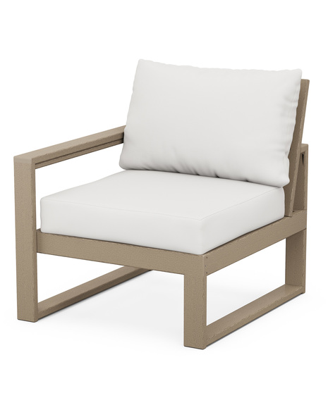 Edge Modular Left Arm Chair - Vintage Sahara/Natural Linen