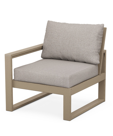 Edge Modular Left Arm Chair - Vintage Sahara/Weathered Tweed