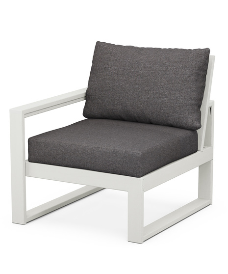 Edge Modular Left Arm Chair - Vintage White/Ash Charcoal