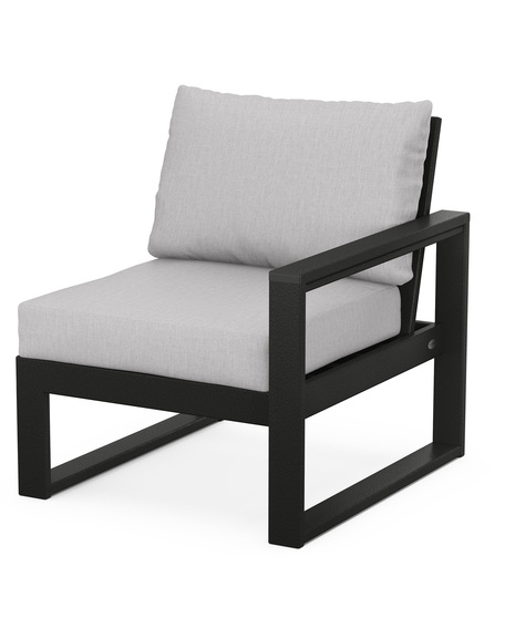 EDGE Modular Right Arm Chair - Black/Granite