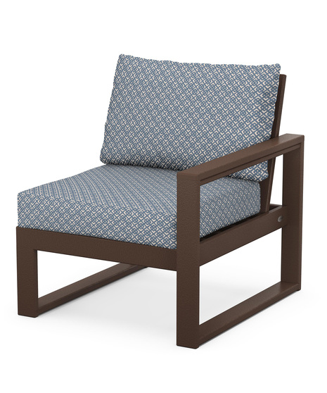 EDGE Modular Right Arm Chair - Mahogany/Hopscotch