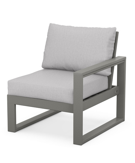 EDGE Modular Right Arm Chair - Slate Grey/Granite
