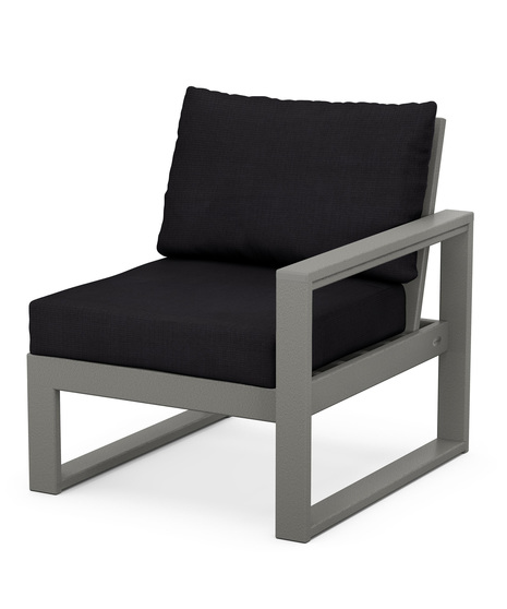 EDGE Modular Right Arm Chair - Slate Grey/Midnight Linen