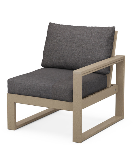 EDGE Modular Right Arm Chair - Vintage Sahara/Ash Charcoal