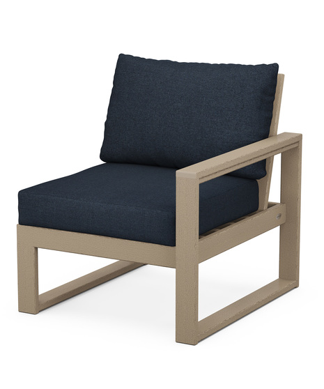 EDGE Modular Right Arm Chair - Vintage Sahara/Marine Indigo