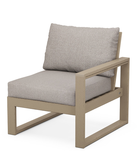 EDGE Modular Right Arm Chair - Vintage Sahara/Weathered Tweed