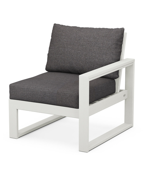 EDGE Modular Right Arm Chair - Vintage White/Ash Charcoal