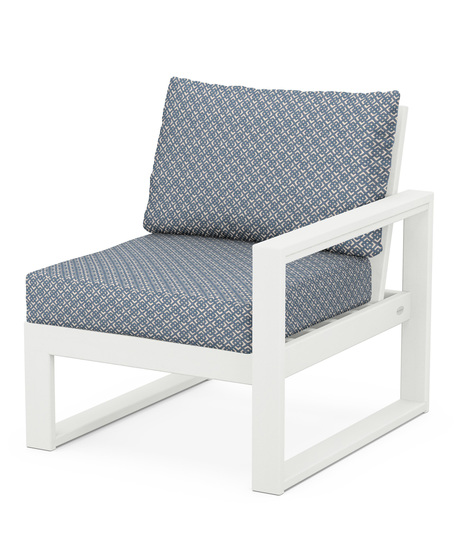 EDGE Modular Right Arm Chair - Vintage White/Hopscotch
