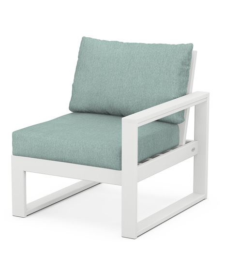 EDGE Modular Right Arm Chair - White/Glacier Spa