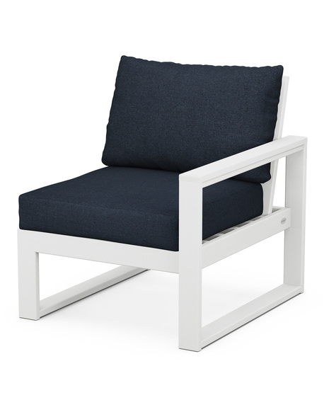 EDGE Modular Right Arm Chair - White/Marine Indigo