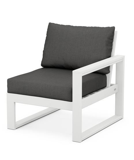 EDGE Modular Right Arm Chair - White/Spectrum Carbon