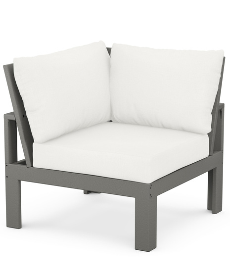 EDGE Modular Corner Chair - Slate Grey/Natural