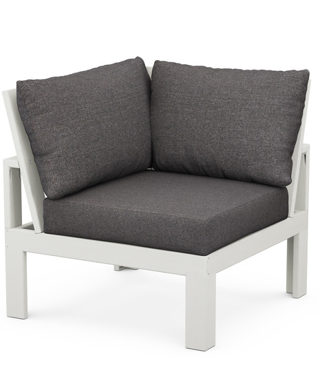 EDGE Modular Corner Chair - Vintage White/Ash Charcoal