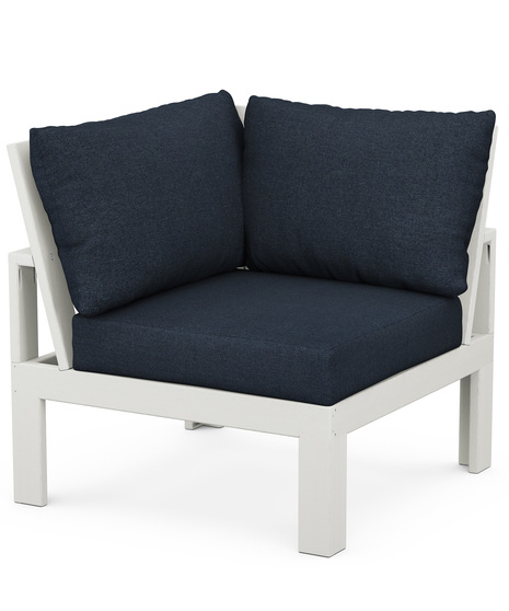 EDGE Modular Corner Chair - Vintage White/Marine Indigo