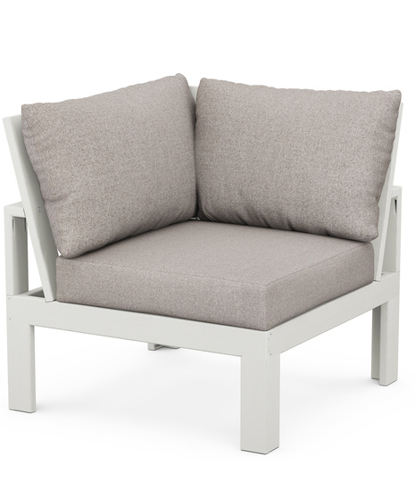 EDGE Modular Corner Chair - Vintage White/Weathered Tweed