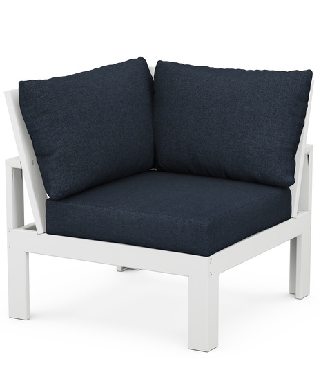 EDGE Modular Corner Chair - White/Marine Indigo
