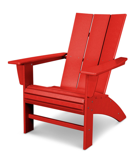 Modern Curveback Adirondack - Sunset Red